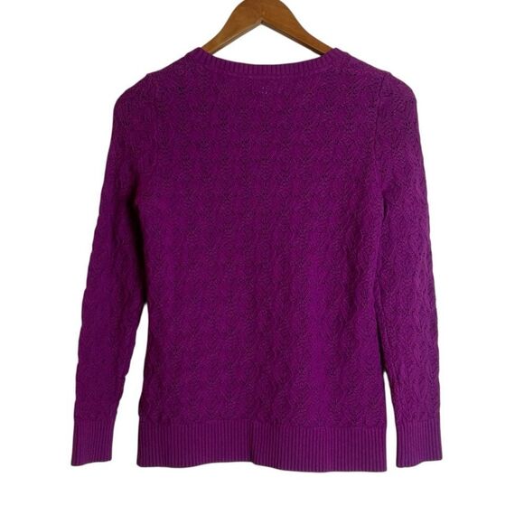 L.L. Bean pink merino wool & cashmere blend cardigan - Picture 6 of 8